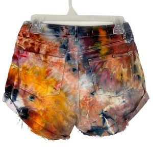 Sass & Bide Jean Shorts Custom Tie Dyed Cut Off Waist 27 Womens Size 4 Small